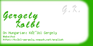 gergely kolbl business card