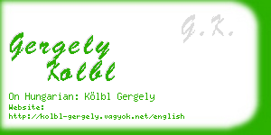 gergely kolbl business card